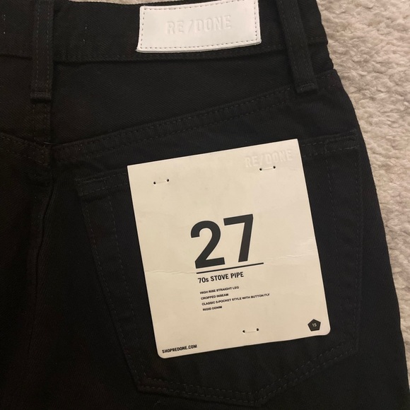 REDONE 70s stove pipe jeans new with tags - Picture 5 of 7